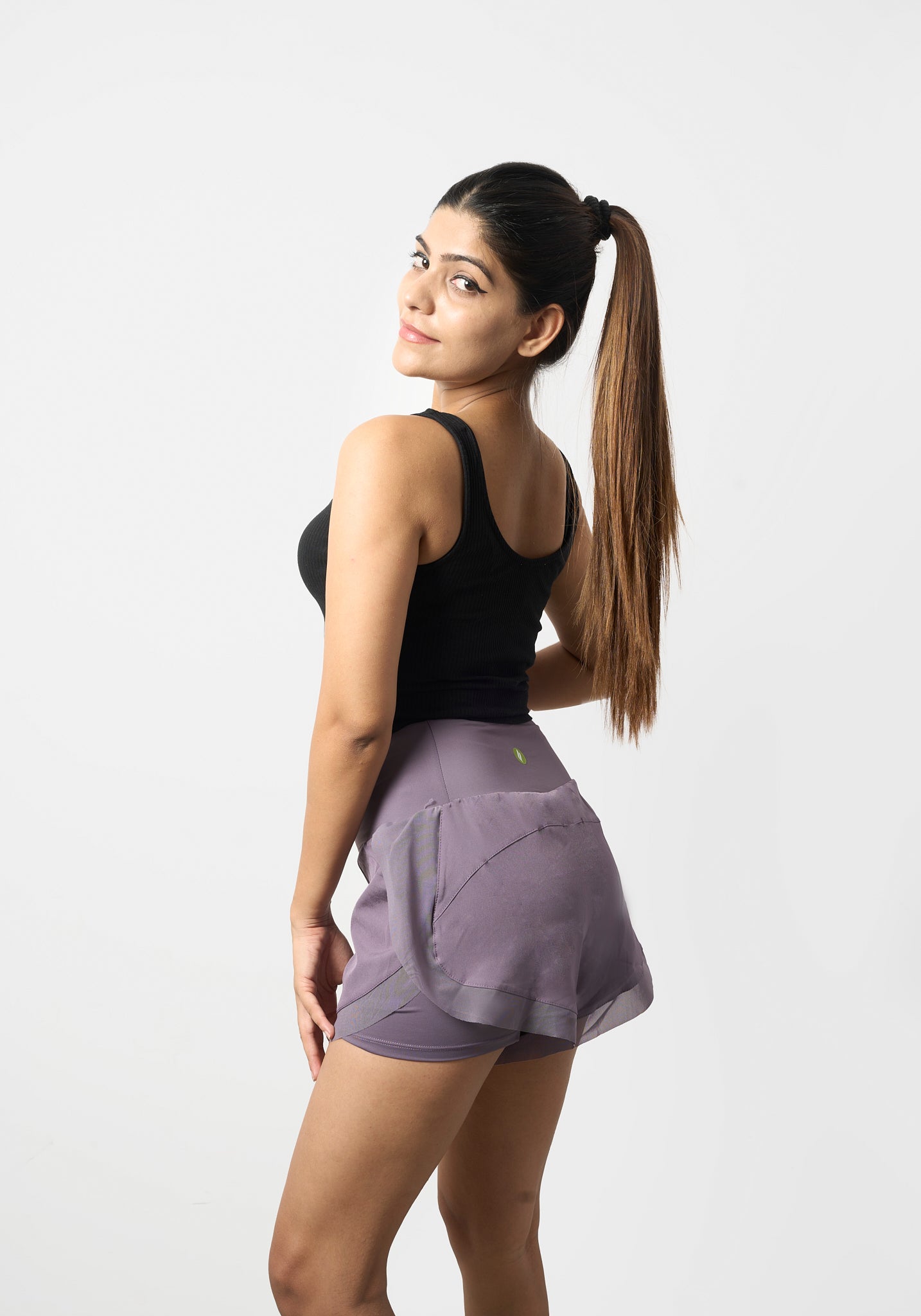 Two in one training shorts with inner tights