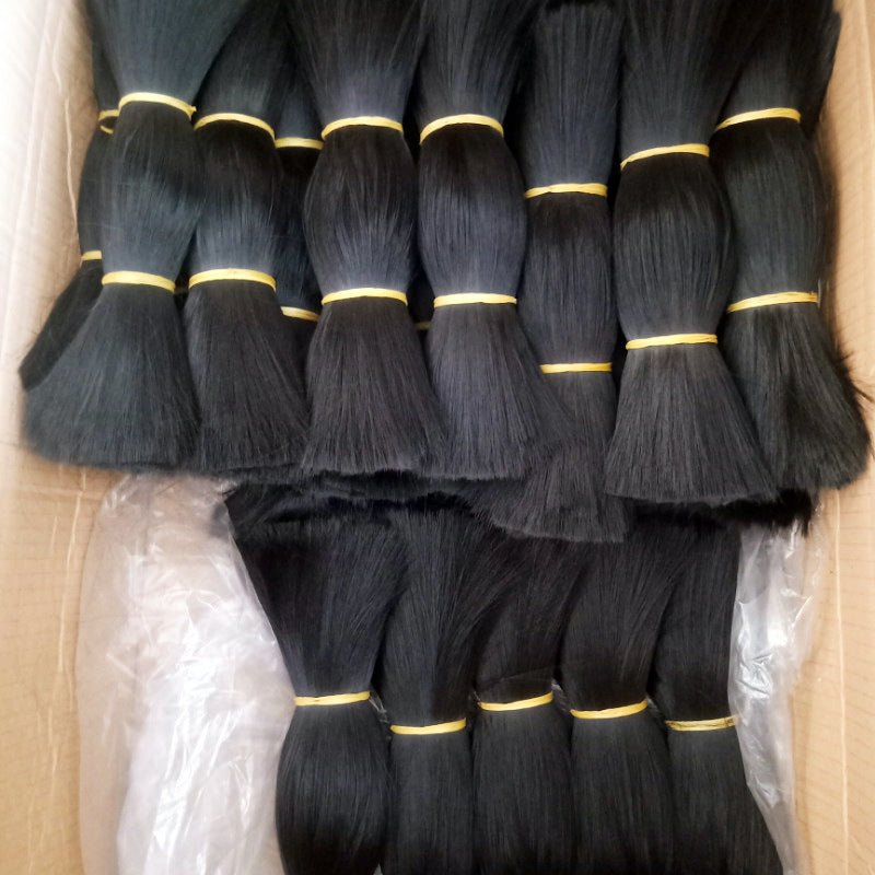 Fake sending spot matted fiberizable raw material high temperature wire uncovered processing hair black long straight hair wholesale