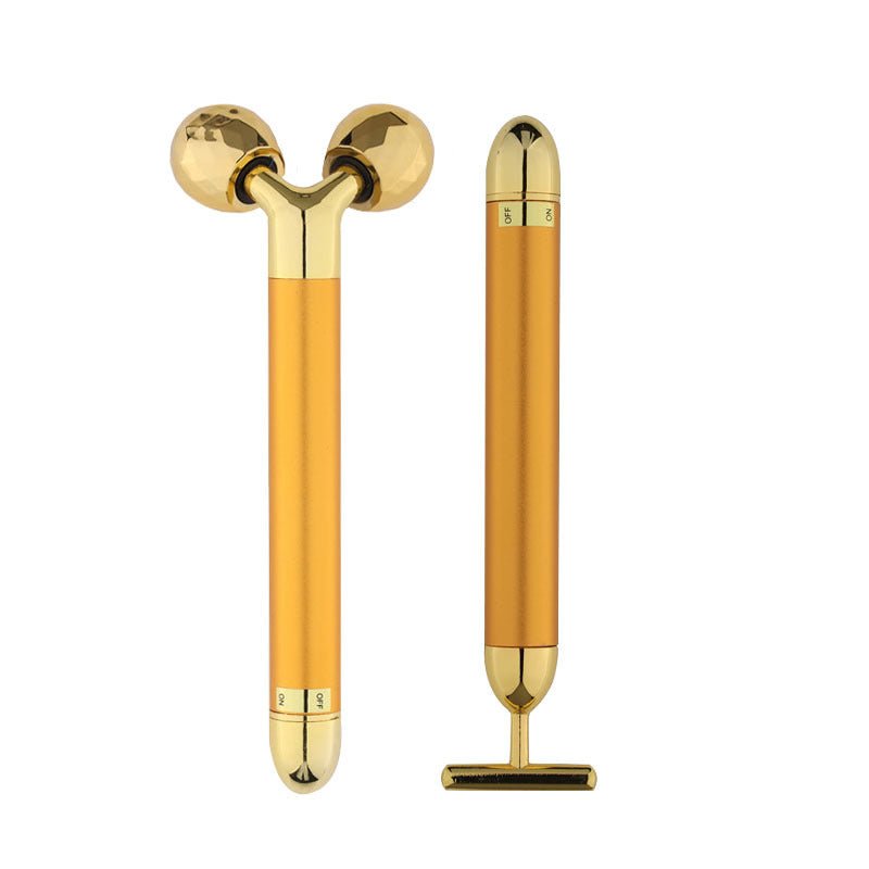 New hot roller massage gold rod beauty rod Y-face face thin face instrument 3D roller massager spot