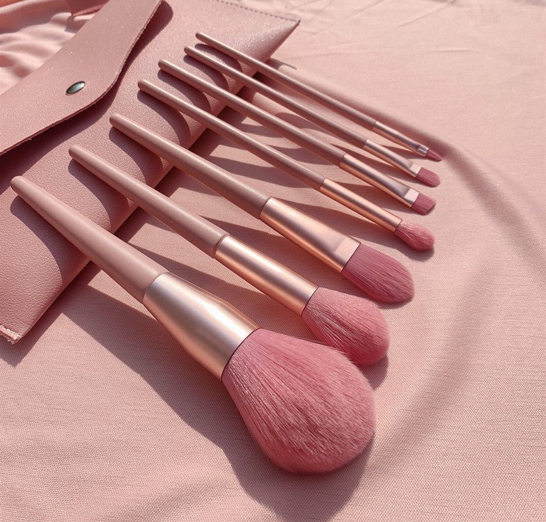 New 7 12 naked pink makeup brush set Nordic INS loose powder eye shadow brush beauty makeup tool spot