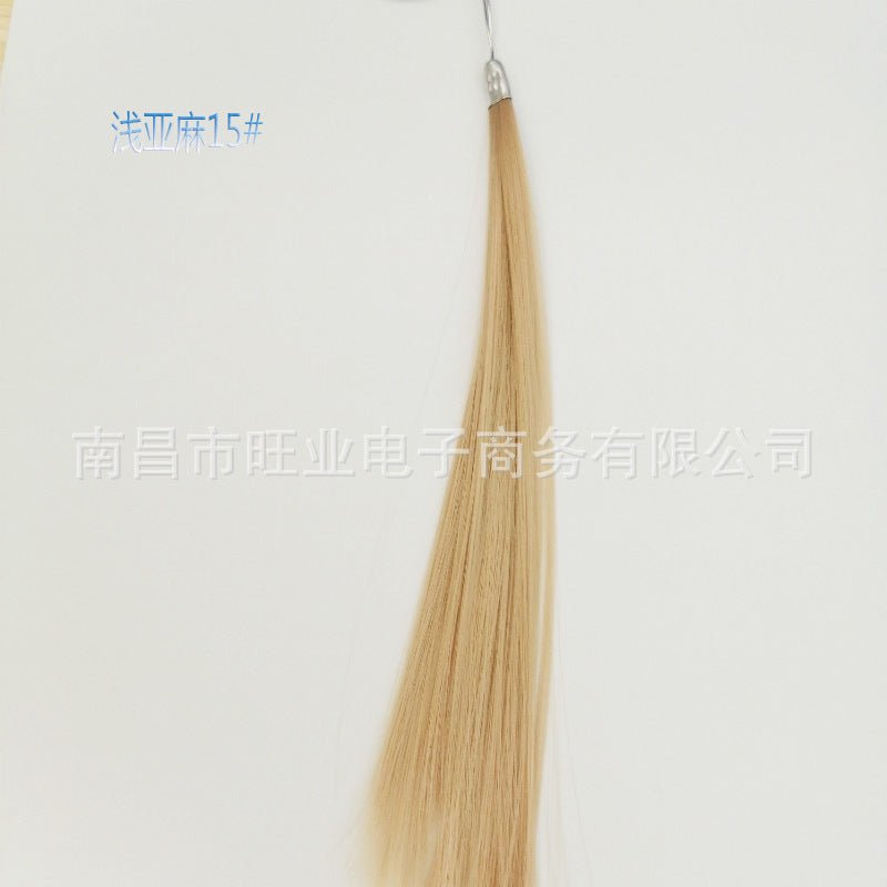 Fake sending spot matted fiberizable raw material high temperature wire uncovered processing hair black long straight hair wholesale