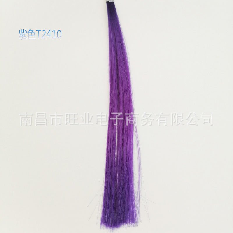 Fake sending spot matted fiberizable raw material high temperature wire uncovered processing hair black long straight hair wholesale