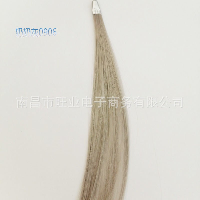 Fake sending spot matted fiberizable raw material high temperature wire uncovered processing hair black long straight hair wholesale