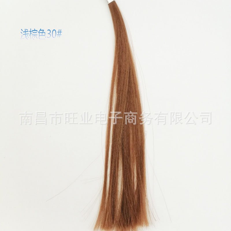 Fake sending spot matted fiberizable raw material high temperature wire uncovered processing hair black long straight hair wholesale