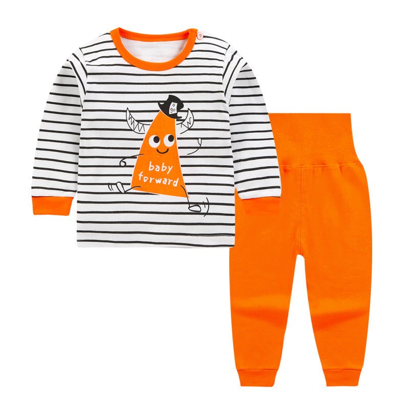 New boys and girls autumn suit children cotton autumn clothes autumn trousers underwear set home service baby clothing