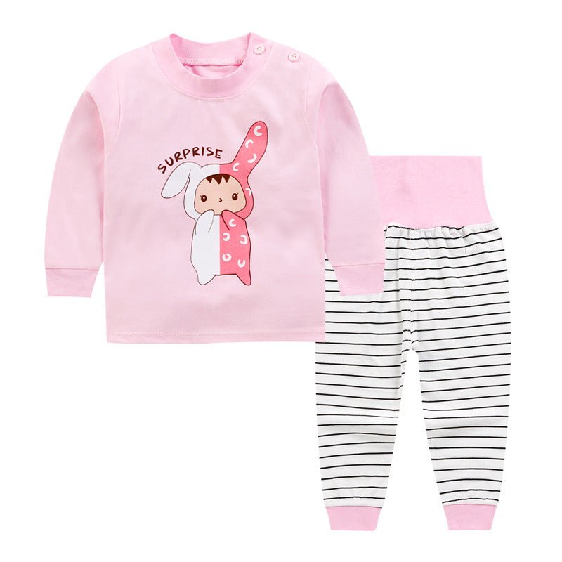 New boys and girls autumn suit children cotton autumn clothes autumn trousers underwear set home service baby clothing