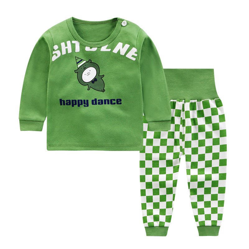 New boys and girls autumn suit children cotton autumn clothes autumn trousers underwear set home service baby clothing
