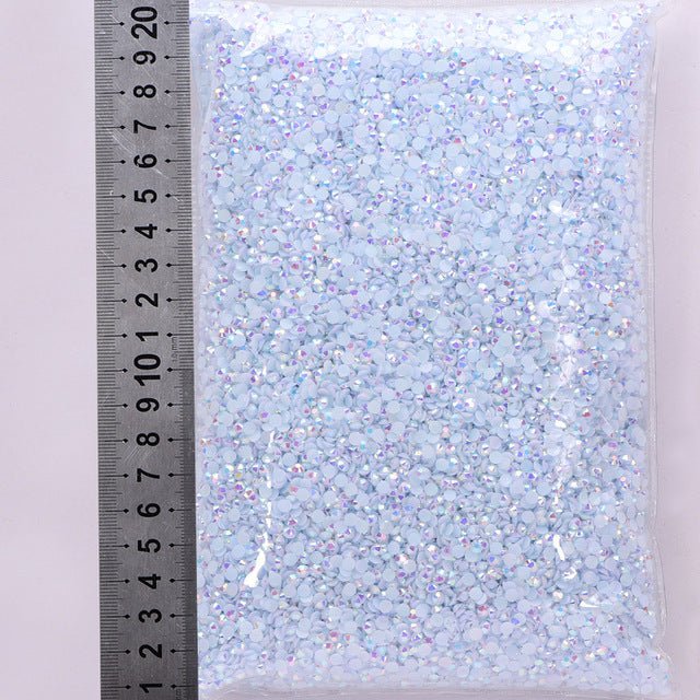 Jelly resin flat diamond nail beauty mobile phone case decorative water drill DIY decoration clothing accessories manufacturers wholesale