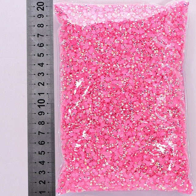 Jelly resin flat diamond nail beauty mobile phone case decorative water drill DIY decoration clothing accessories manufacturers wholesale