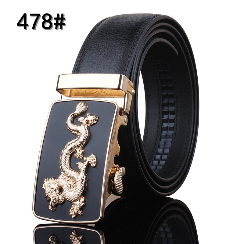 Leather belt leather men's automatic buckle casual pure cow leather belts Youth fashion business is loading belt wholesale generation