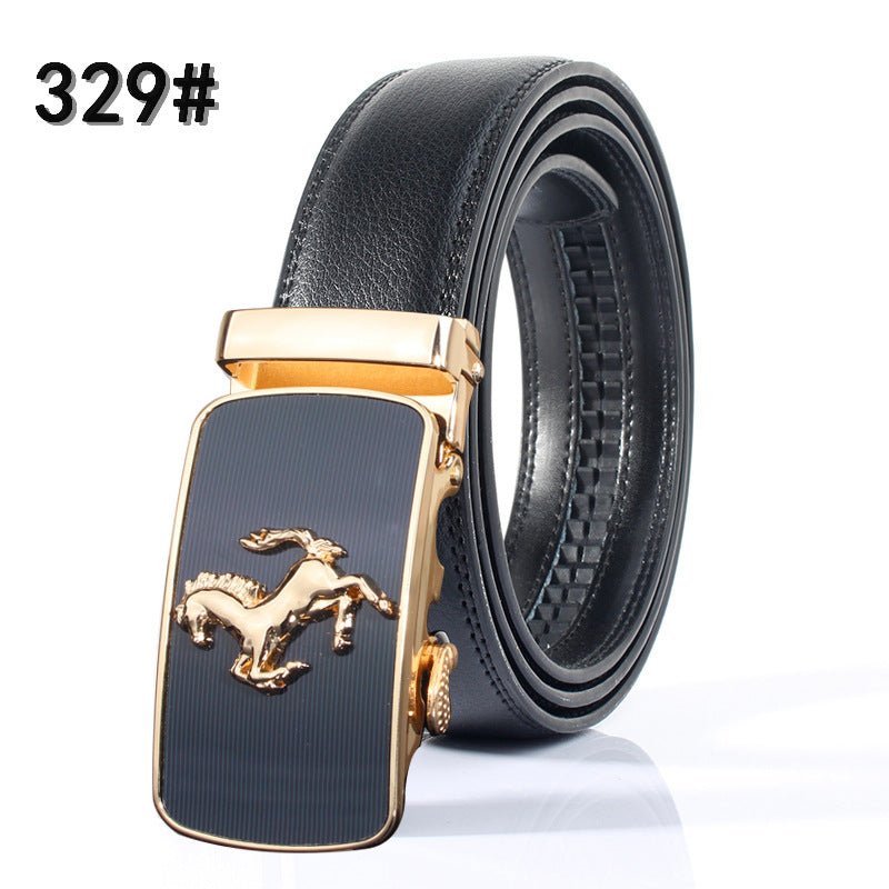 Leather belt leather men's automatic buckle casual pure cow leather belts Youth fashion business is loading belt wholesale generation