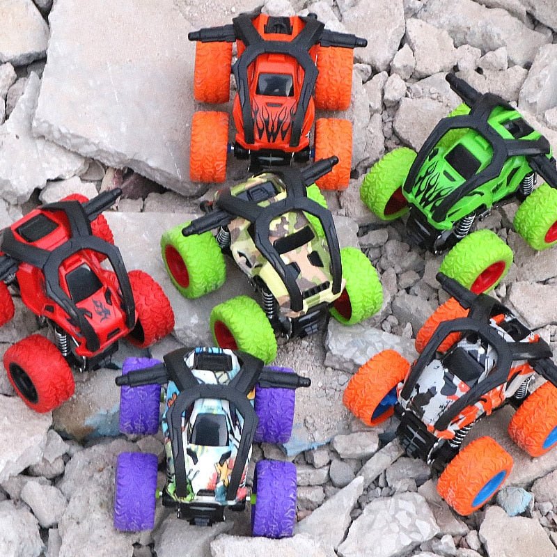 Hot Sale ABS Alloy Inertia Four-Wheel Drive Big Foot Toy off-Road Vehicle Children's Stunt Car Toy