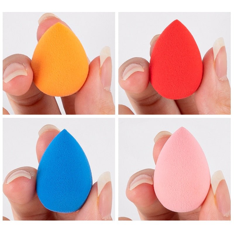 4pcs Makeup Blender Cosmetic Puff Makeup Sponge with Storage Box Foundation Powder Sponge Beauty Tool Women Make Up Accessories