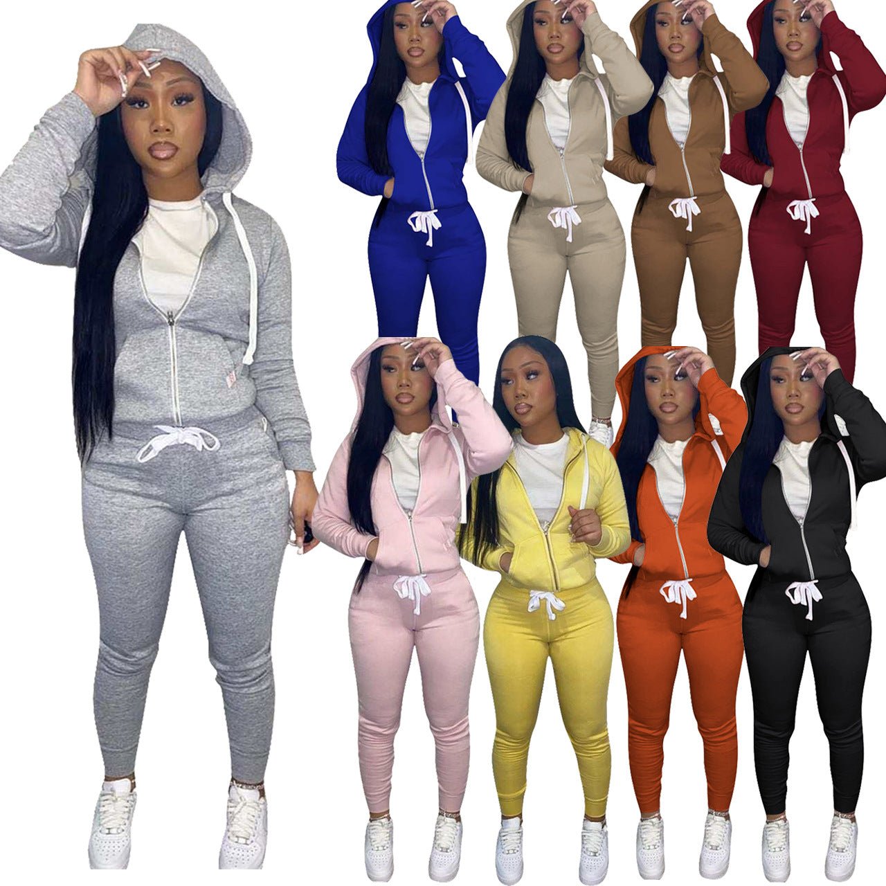 Good Quality Two Piece Set Girl Ladies Outfits 2 Piece Set Women Clothing joggers two piece set tracksuit