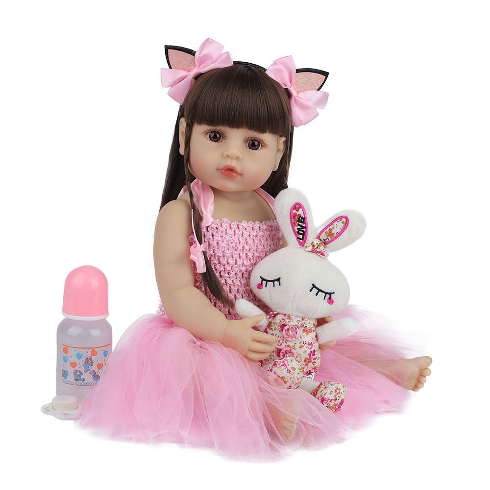 Witdiy 55CM Bebe Doll Bebe Reborn Baby Dolls for Children Toys Toddler Full Body Silicone Girl Reborn Doll with Summer Clothes