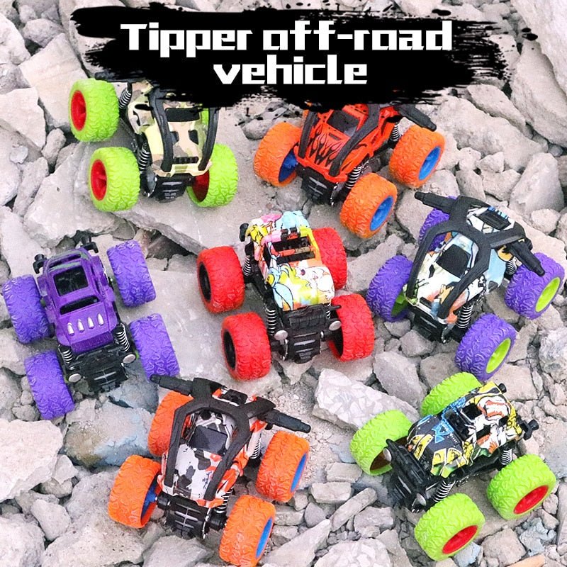 Hot Sale ABS Alloy Inertia Four-Wheel Drive Big Foot Toy off-Road Vehicle Children's Stunt Car Toy