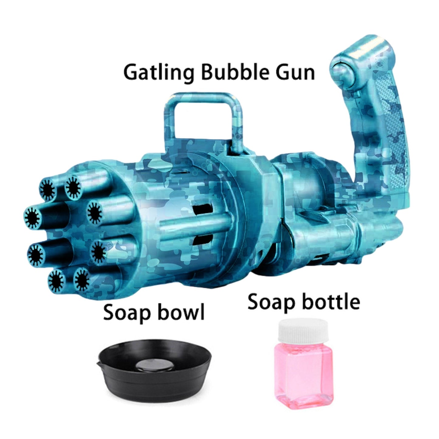 Electric Bubble Machine Black Gold Gold Gatling Bubble Gun Children Automatic Bubble Blowing Toy Gun Fan Combo Function