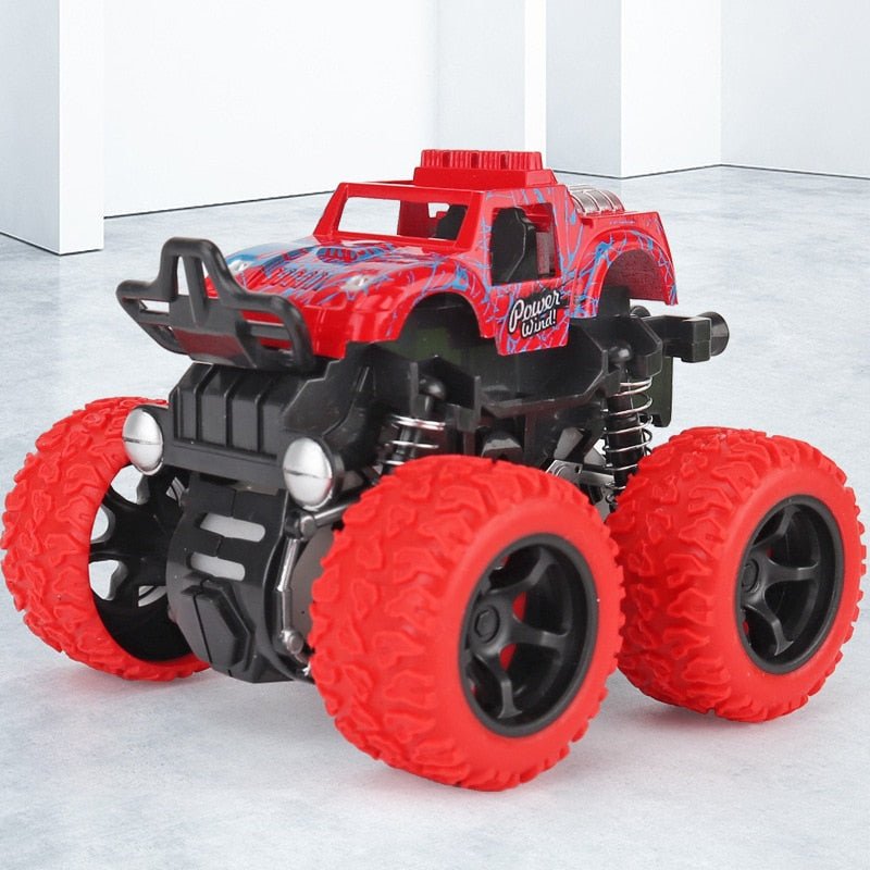 Hot Sale ABS Alloy Inertia Four-Wheel Drive Big Foot Toy off-Road Vehicle Children's Stunt Car Toy