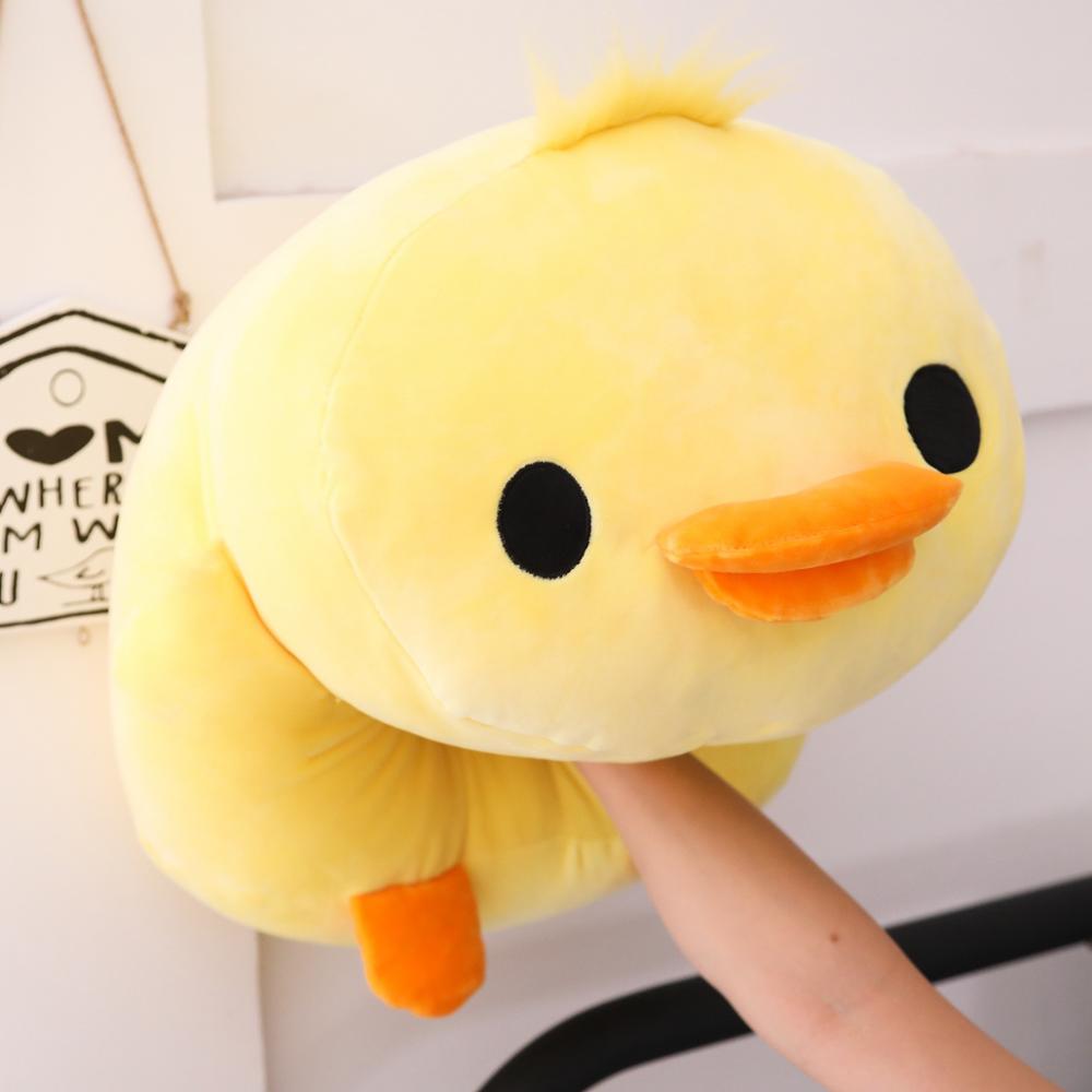 Stuffed Down Cotton Lying Duck Cute Yellow Duck Plush Toys for Children Soft Pillow Cushion Nice Christmas Gift