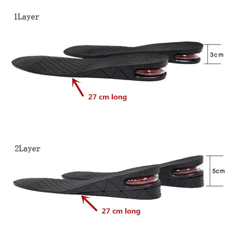 3-9cm Height Increase Insole Cushion Height Lift Adjustable Cut Shoe Heel Insert Taller Women Men Unisex Quality Foot Pads