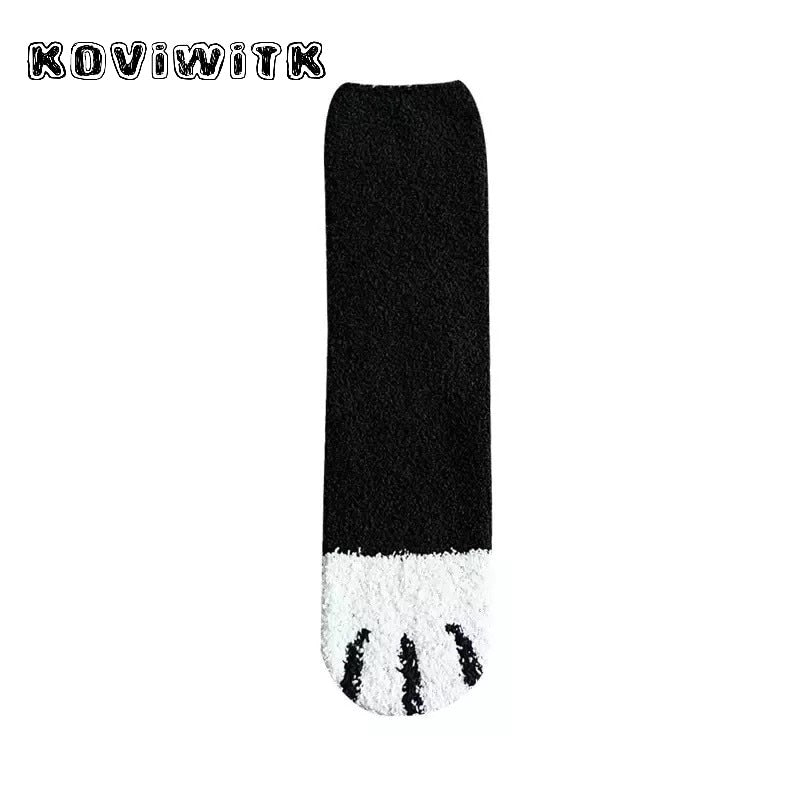 Fashion womens Cats Paw stripe 3d Socks Cute Funny Thick Girls Cartoon Animal Fingers Sock Hosiery Toe Zebra/Tiger/Cat Foot Sox