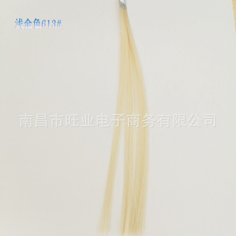 Fake sending spot matted fiberizable raw material high temperature wire uncovered processing hair black long straight hair wholesale