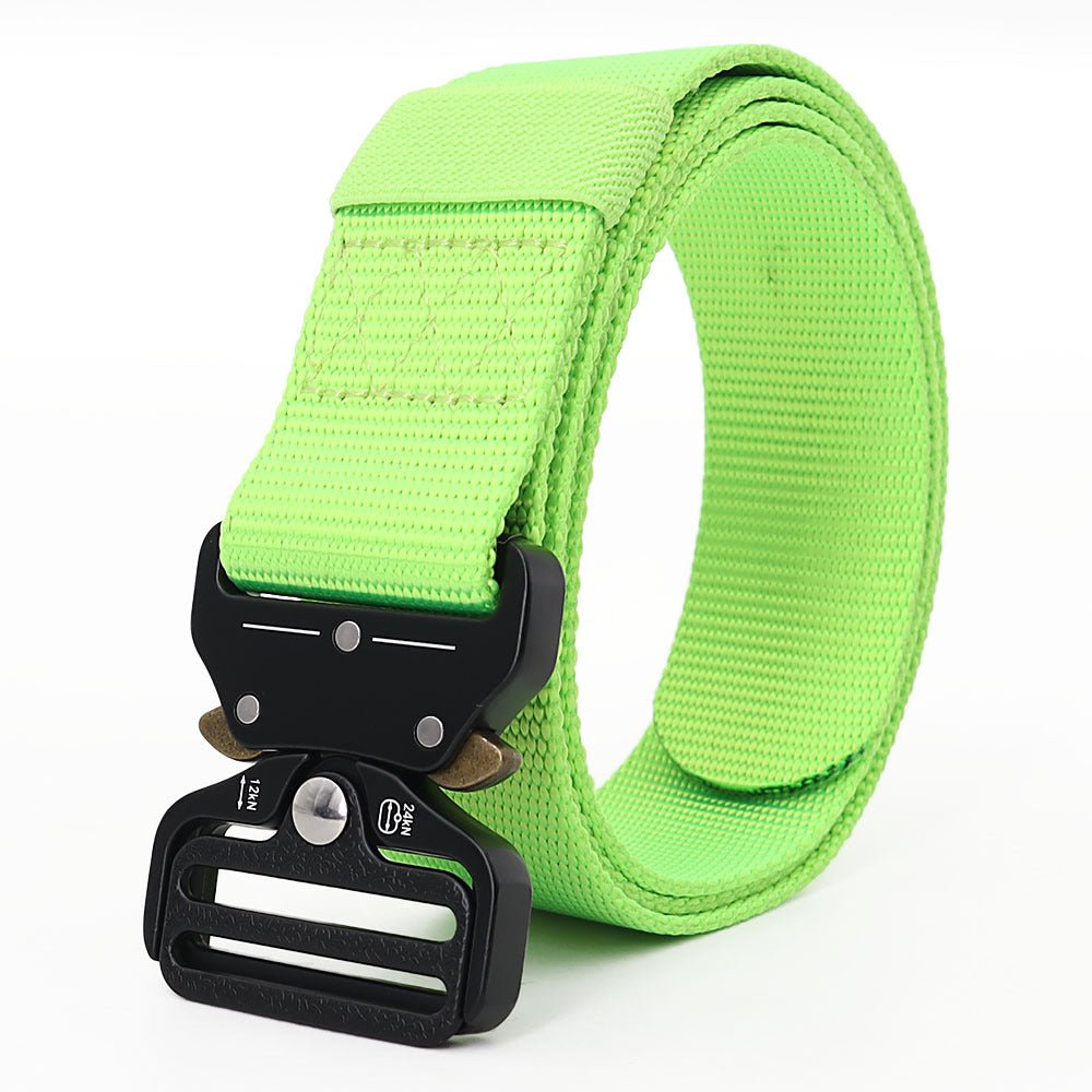 Manufacturers wholesale outdoor belts men to customize logo eye snake buckle imitation nylon canvas tactical belt