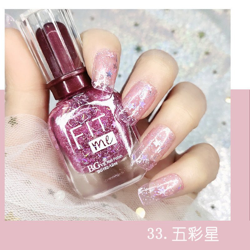 New product nail polish free toast dry display 36 color transparent nail polish cross-border beauty makeup