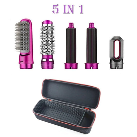 5 in 1 Hair Dryer Hot Comb Set Wet and Dry Professional Curling Iron Hair Straightener Styling Tool Hair Dryer Household